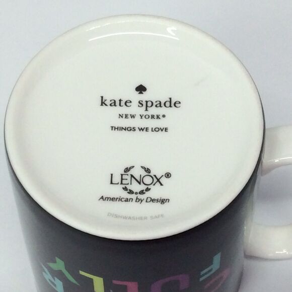 Kate Spade NY Lenox "Live Color Fully" Porcelain Coffee/Tea/Hot Cocoa Mug 12oz - Picture 5 of 6